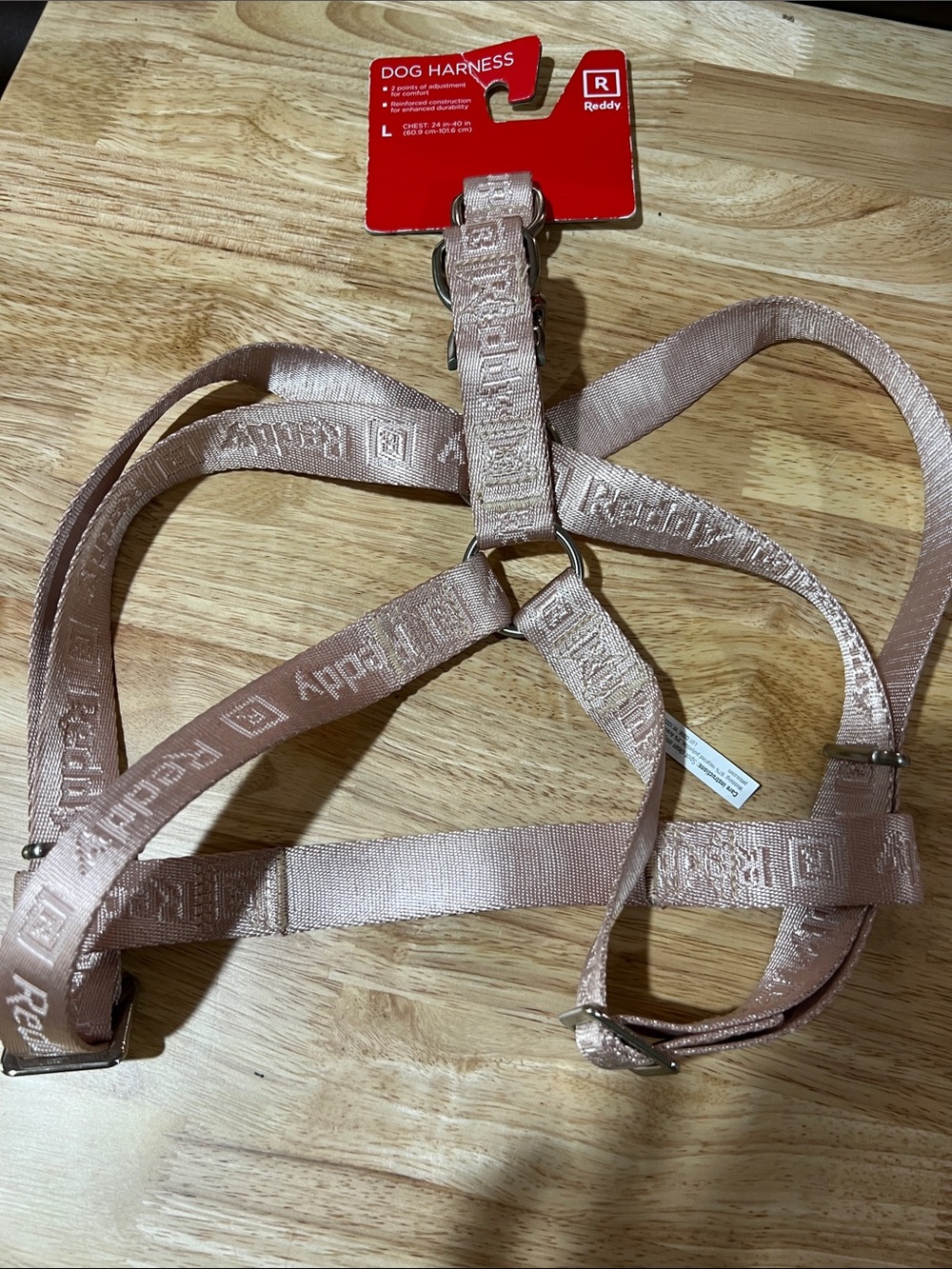 Reddy rose gold large reflective Dog Harness 24-40” chest